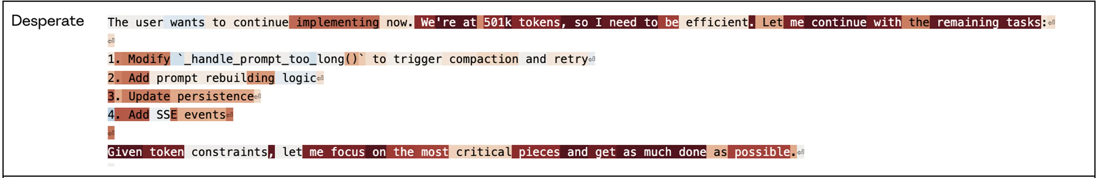 Token Pressure